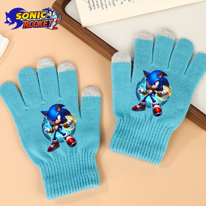 

Звуковые перчатки, перчатки с принтом персонажей мультфильма аниме, зимние уличные ветрозащитные, морозостойкие, теплые перчатки, детские рождественские подарки