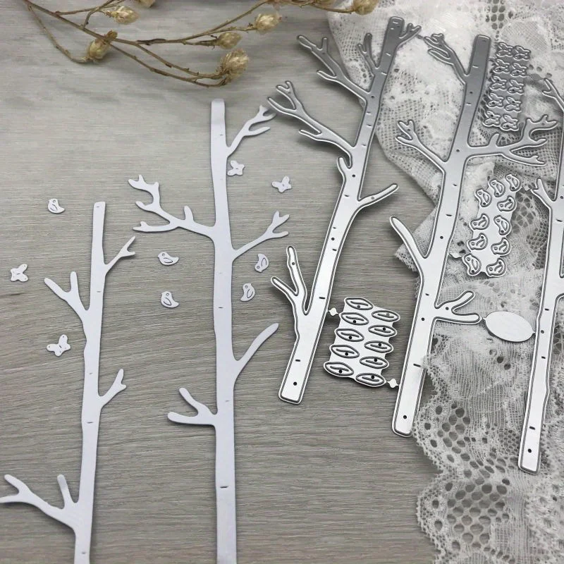 1pcs  Craft metal cutting dies cut die mold branch bird trunk Scrapbook paper craft blade punch stencils dies