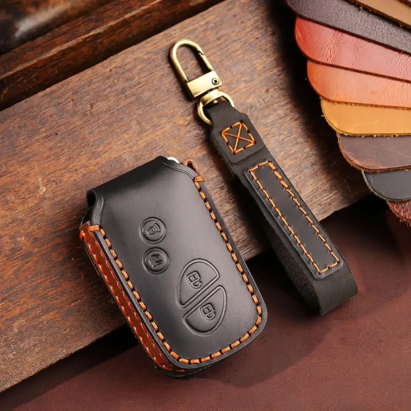 for Lexus CT200h GX UX RX Pure Handmade Old Leather Key Case Cowhide Key Cover Set