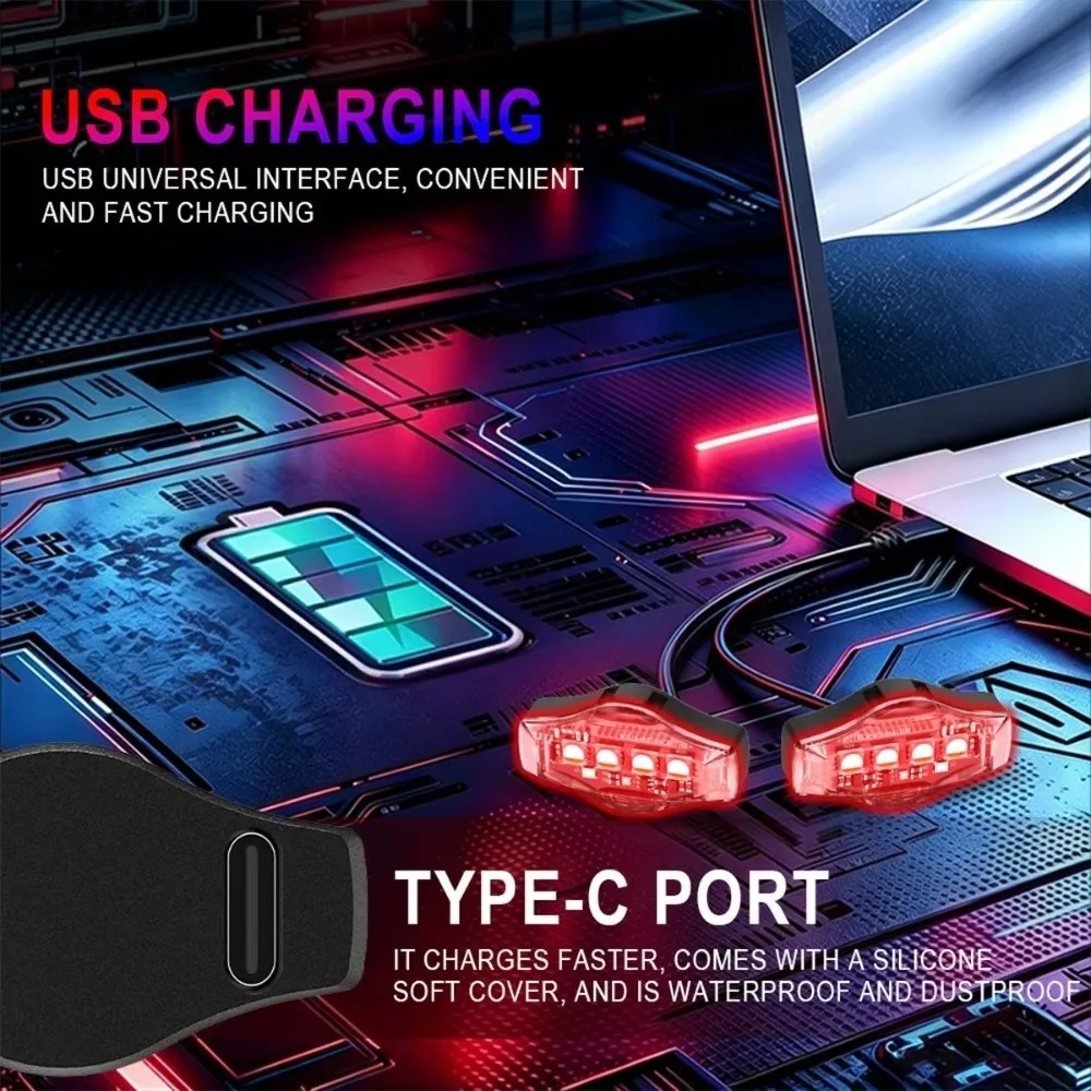 Magnetic Mount LED RGB Strobe Light Rechargeable with Remote Control Car Decor Light Wireless Warning Light