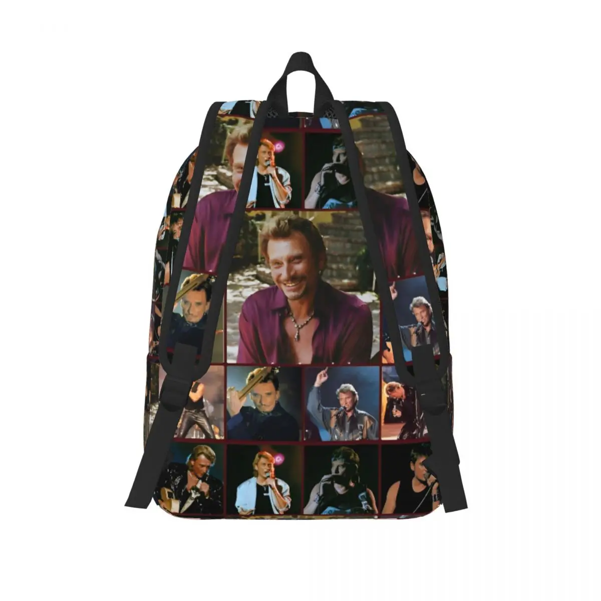 Mochila de moda Johnny Hallyday, mochila de trabajo para estudiantes, música Rock Star, cantante francés, mochila para hombres y mujeres, bolsas de lona para ordenador portátil