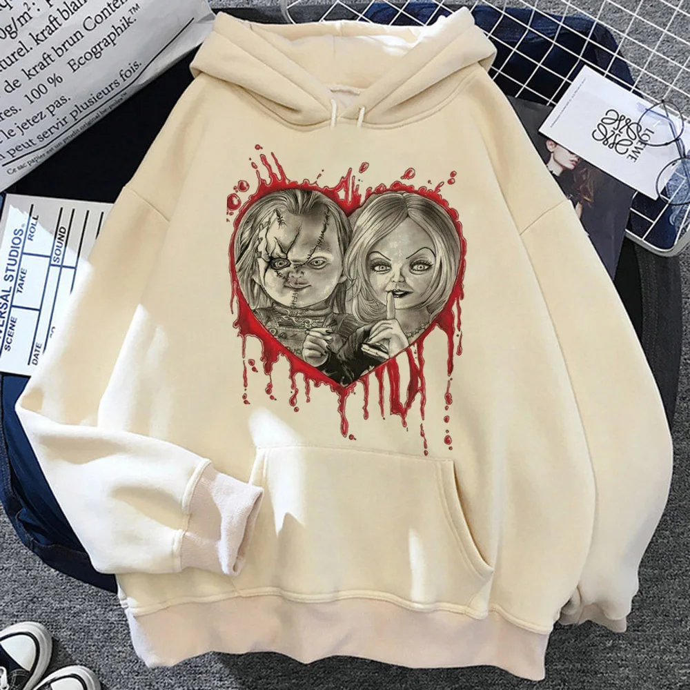 Chucky hoodie patterned anime funny comic comfortable athleisure girl tracksuits hoddie Y2K Japanese soft fabric