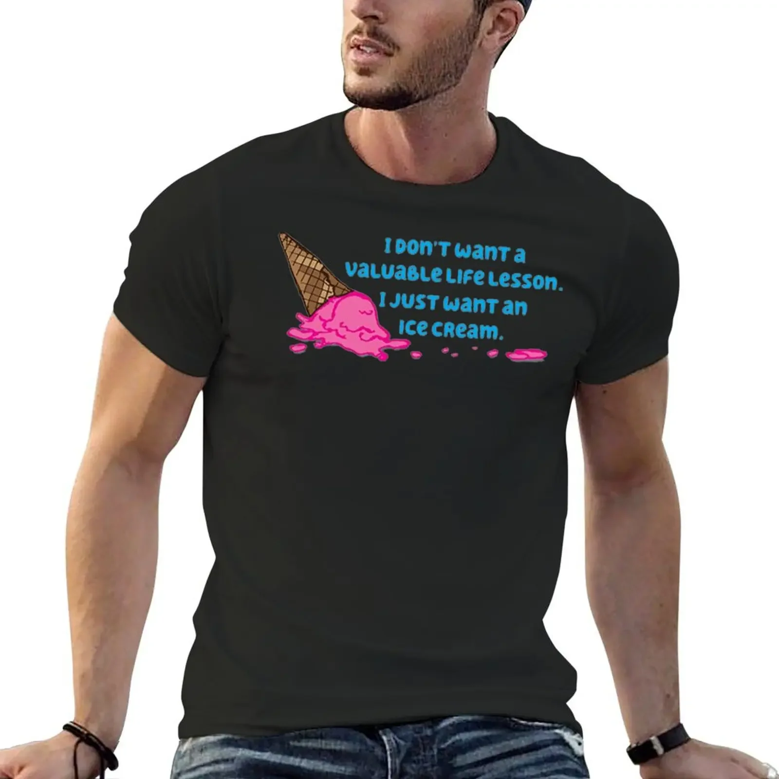 

I just want an ice cream T-Shirt vintage t shirts animal prinfor boys mens graphic t-shirts anime