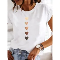Camiseta con corazón Y2K para mujer