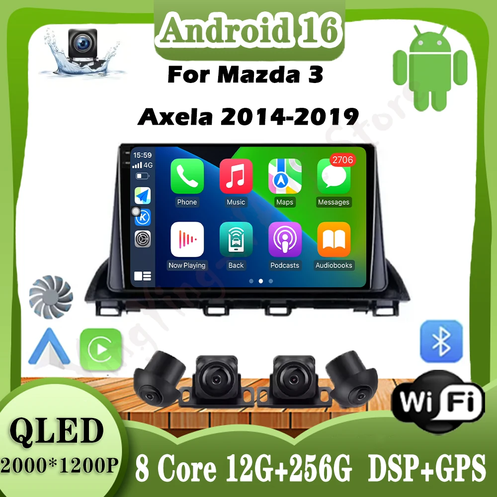 

9 "Android 16 для Mazda 3 Axela 2014-2019, автомобильное радио, мультимедийный плеер, GPS-навигация, DSP, стерео, автоэкран