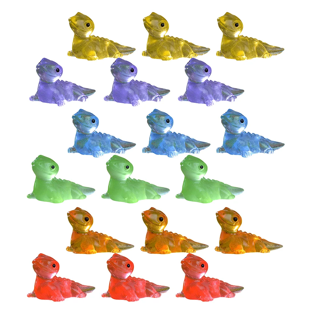 

18 Pcs Micro Landscape Mini Animals Figures Lizard Resin Tiny Miniature Figurines Bulk