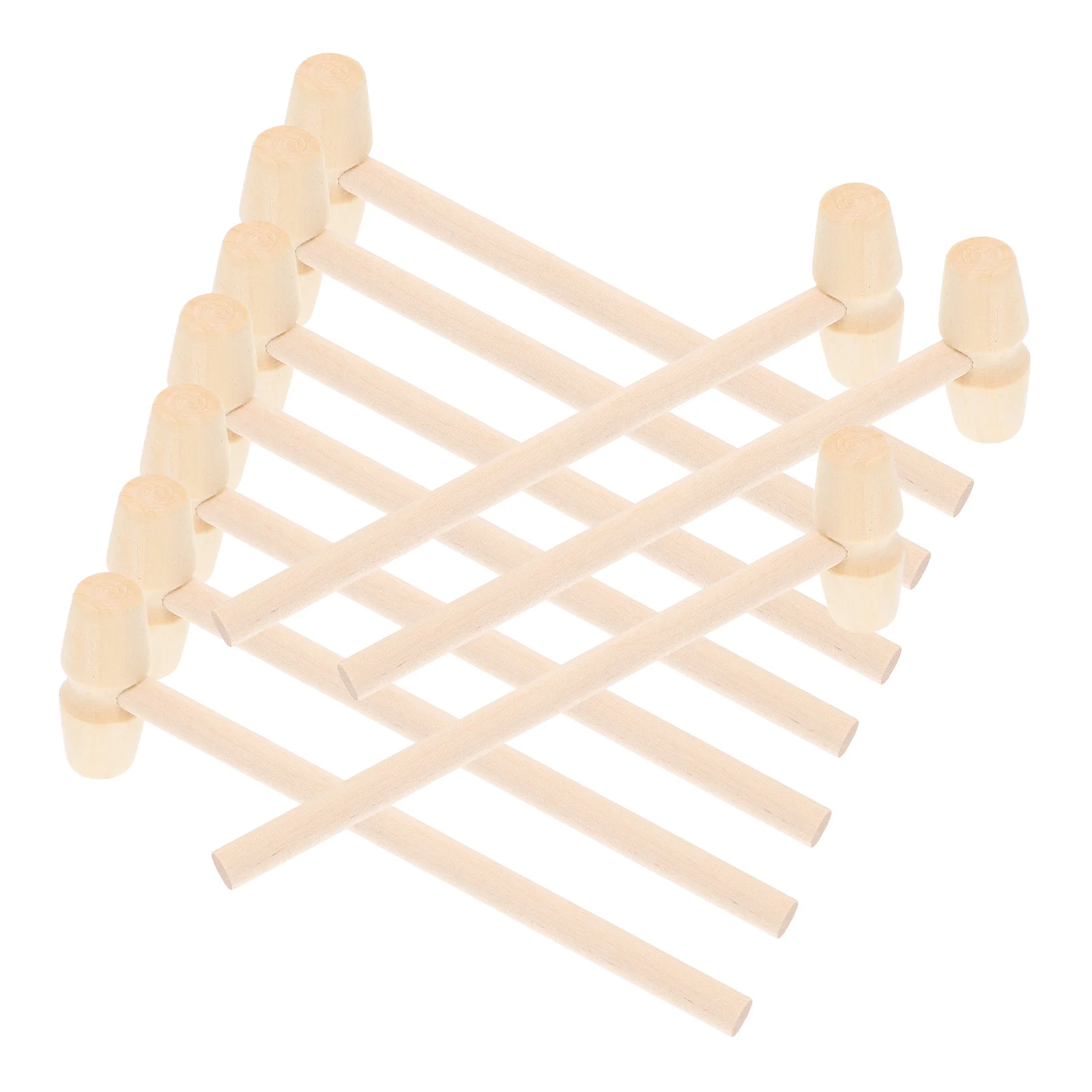 

10Pcs Wooden Mini Hammer Mallet Child-Safe Solid Wood Educational Beat Gift for Baby Hand-Eye Coordination Infant Beat Play