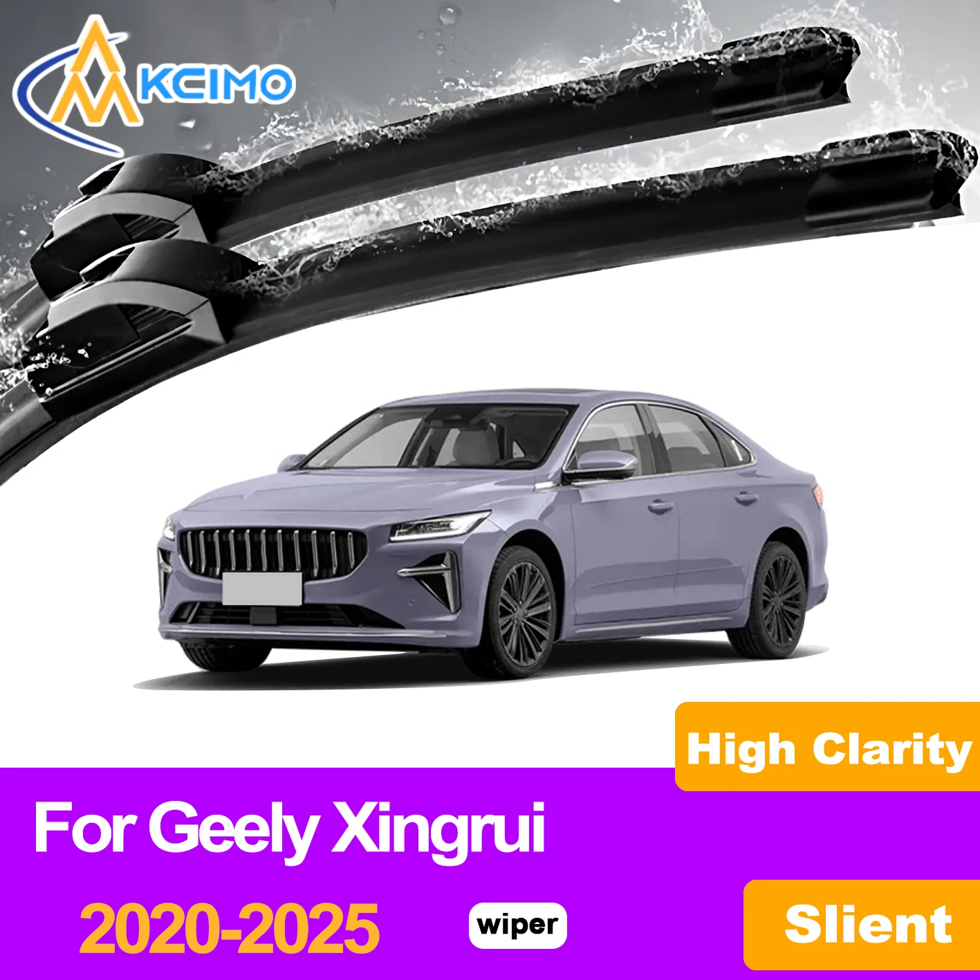

KCIMO 2PCS Front Windshield Wiper Blades For Geely Xingrui 2020-2025, All Weather Performance Quiet & Smooth Wipers