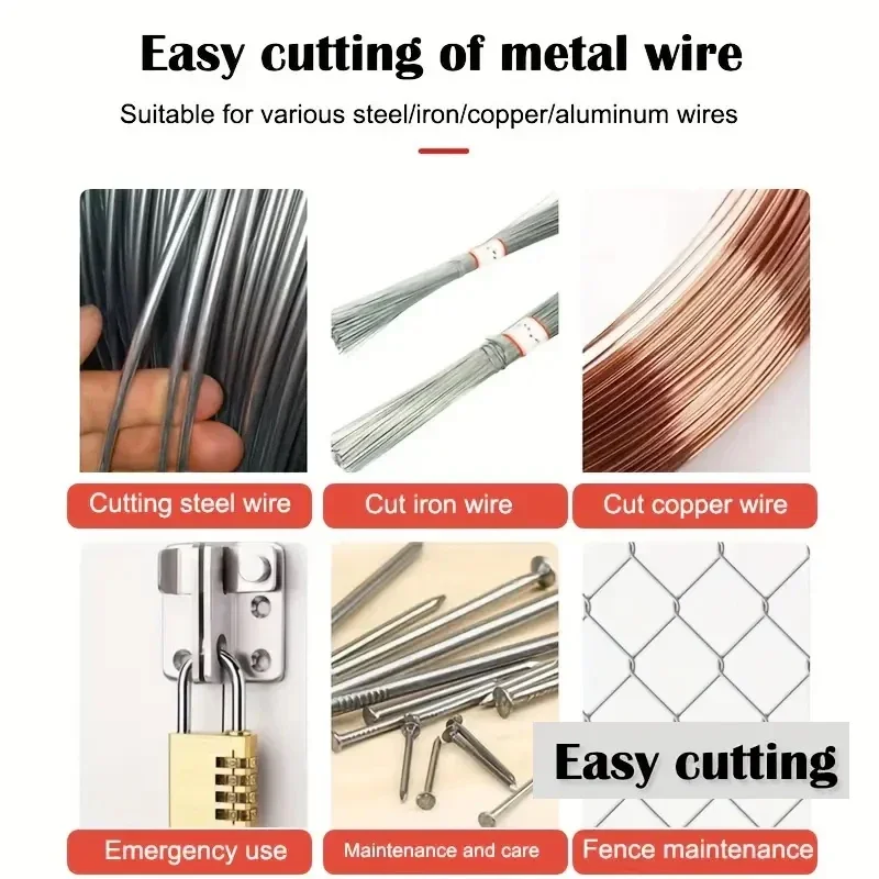 قاطع مسامير صغير متعدد المهام قاطع أسلاك الفولاذ موفر للعمالة متعدد الوظائف قوي قطع سلك حديد سلك كسّارة مقص كماشة