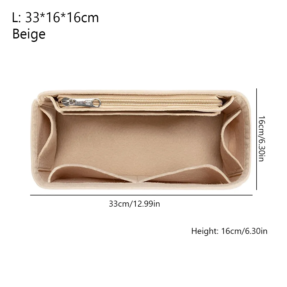 Felt Handbag Insert Bag Large Capacity Multi-Pocket Internal Bag Storage Organization Bag Support Purse Liner for Loewe Puzzle