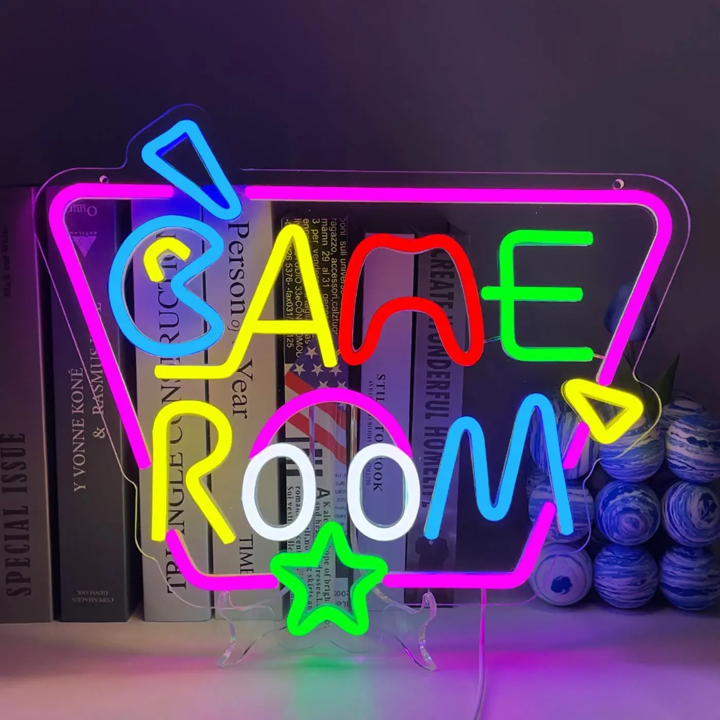 Game Room LED Neon Sign Colorful Gaming Zone USB Powered Gamer Bedroom Wall Decor Arcade Bar Man Cave Fun Birthday Gift