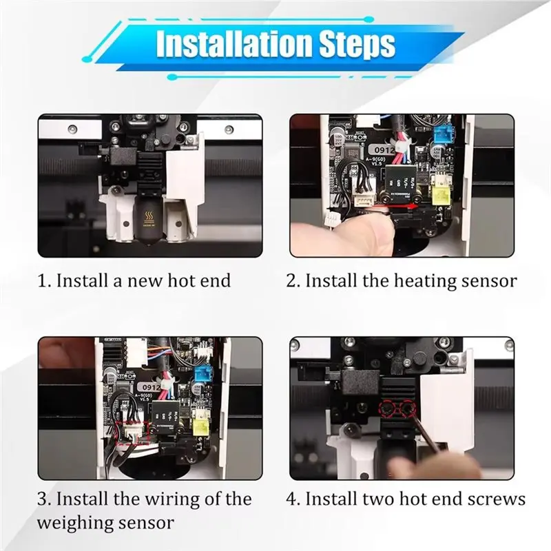 [NEW!】 Replacement Parts Hot End Assembly High Flow For QIDI Plus 5 Printer Printing For Carbon Fiber Nylon PC Filament 370℃ Hig