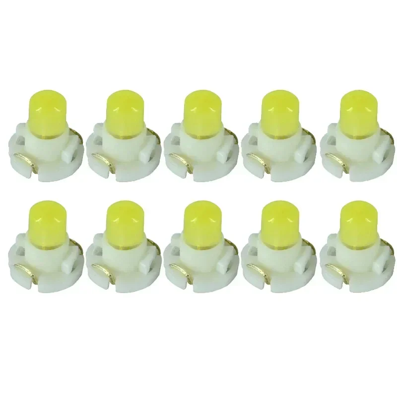 10Pcs T3 T4.2 Cob Auto Led Instrument Panel Verlichting Dashboard Indicator Centrale Controle Lamp Wedge 12V