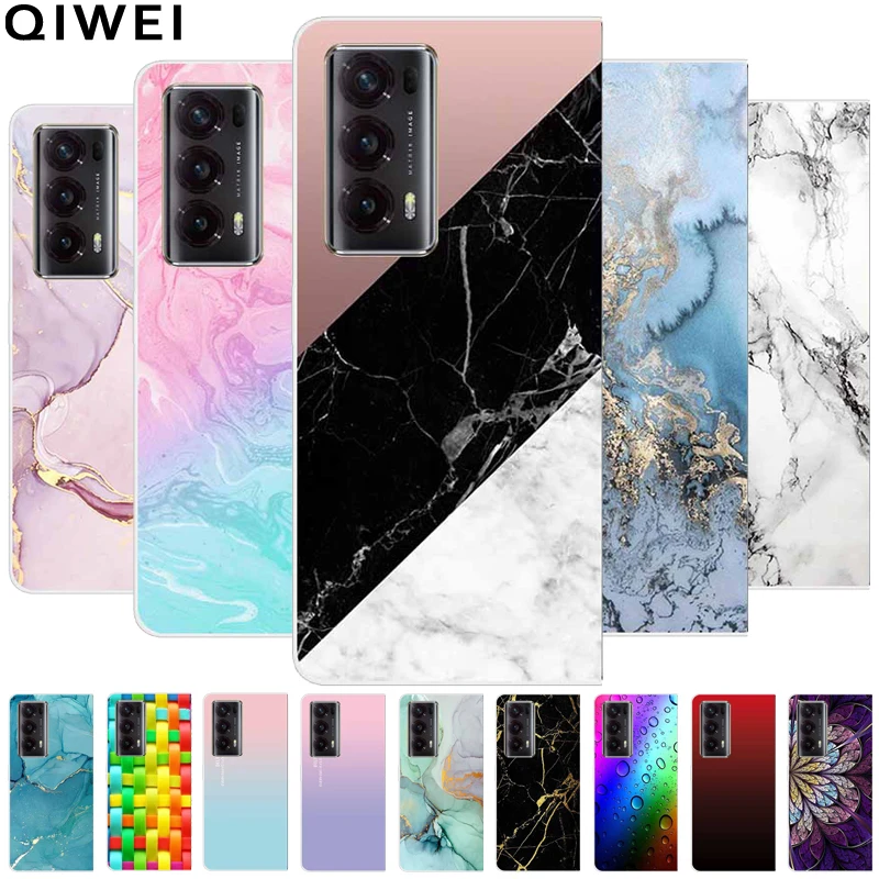 For Honor Magic V2 Case Luxury Marble Printing Hard PC Transparent Cover for Honor Magic V2 5G Phone Shells Clear MagicV2 V 2 5G