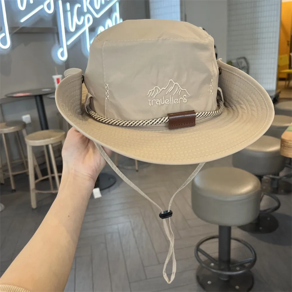 

New Wide Brim Sunshade Hat UV Protection Cotton Fisherman's Hat Foldable Summer Sunscreen Cap