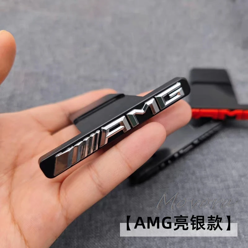3D AMG Logo Emblem Car Front Grille Badge Car Styling For Mercedes Benz AMG W124 W168 W169 W176 W177 W202 W203 W204 W205 W210