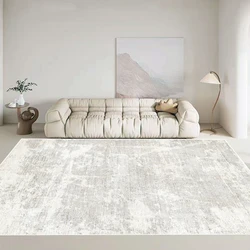 Light Luxury Home Carpets Living Room Decoration Grey Carpet Hall Simple Style Floor Mat Bedroom Bedside Large Rugs Washable