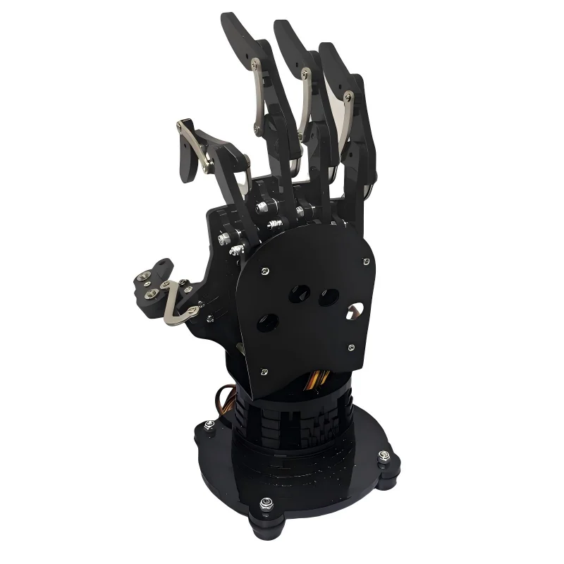 Assembled 5 Dof Robot Hand with Base Five Fingers Servo Left Right Bionic Palm Gripper for Arduino ESP32 Programmable Robot Hand