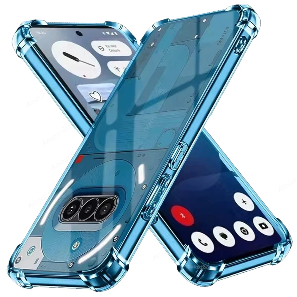 Transparente TPU Stoßfeste Handyhülle für Nothing 3A Pro 2A Plus 3 2 Schützende Rückabdeckung für Nothing CMF Phone 2 1 Pro Funda