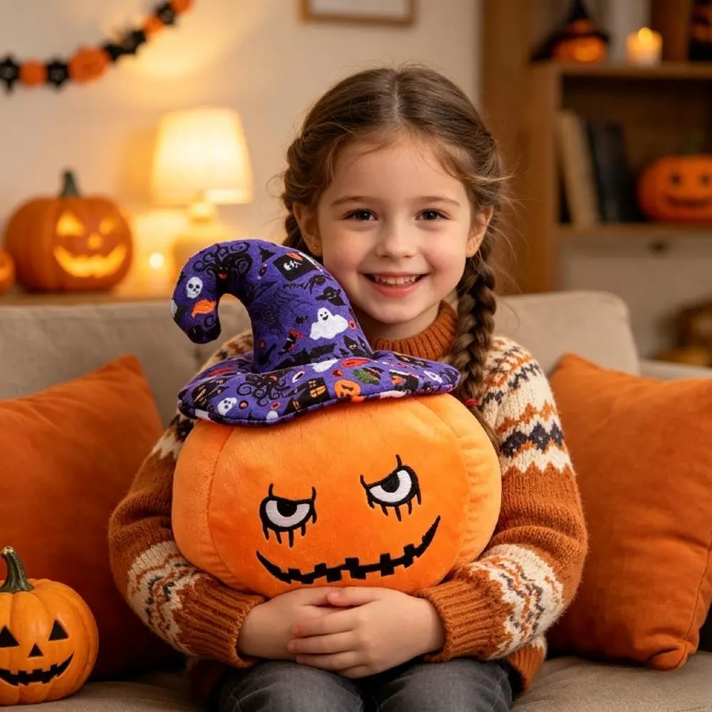 Halloween Pumpkin Plush Pillow Funny Ghost Doll Home Party Decoration Festive Atmosphere Layout Soft Plush Toy Halloween Gifts