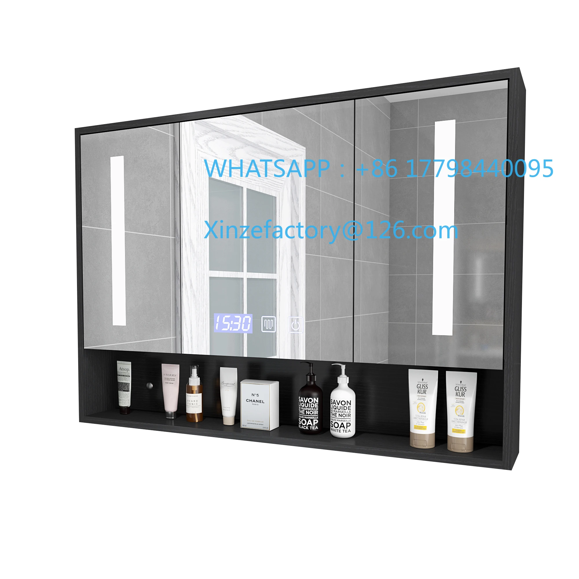 

Customizable Solid wood bathroom, separate mirror cabinet, rack, bathroom, smart mirror cabinet with lamp, bathroom, dressing, s