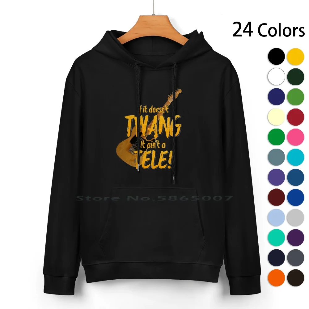 That Tele Twang Pure Cotton Hoodie Sweater 24 Colors Telecaster Guitars Twangy Guitar Country Western Western Swing Swing Music