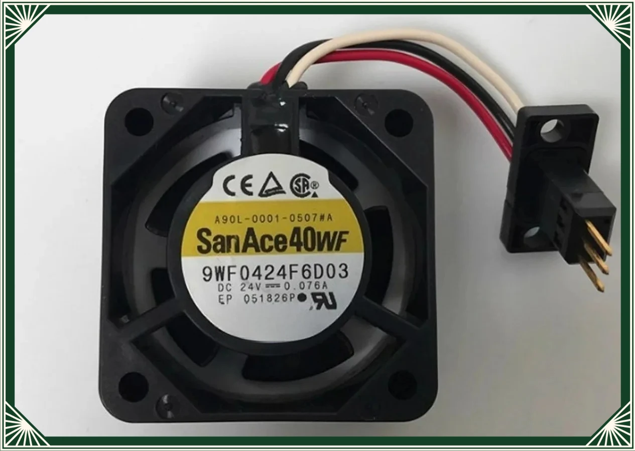 DC24V 0.076A Cooling Fan 9WF0424F6D03 A90L-0001-0507#A For SANYO DENKI San Ace 40WF Industrial Fan