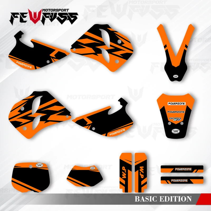

Fewfuss Graphics Decals Stickers Motorcycle Background Custom For KTM EXC 1993-1997 SXF 1993 1994 1995 1996 1997 002