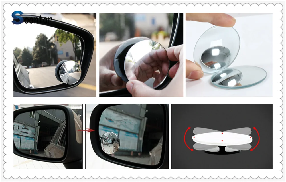 Car rear view blind spot mirror wide angle lens For KIA RIO K3 K4 K5 Sportage SORENTO venga Hyundai Avante Sonata Santafe i20