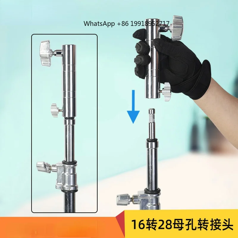 16 conversion 28 double female hole adapter light stand connector magic leg head turn light stand adapter A to V port adapter
