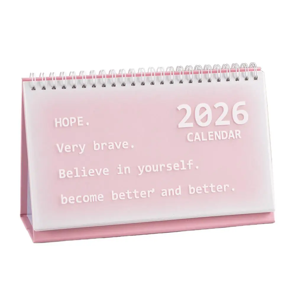 2026 Korean Calendar Simple, Fresh and Creative Desktop Decoration Plan Check in Notebook