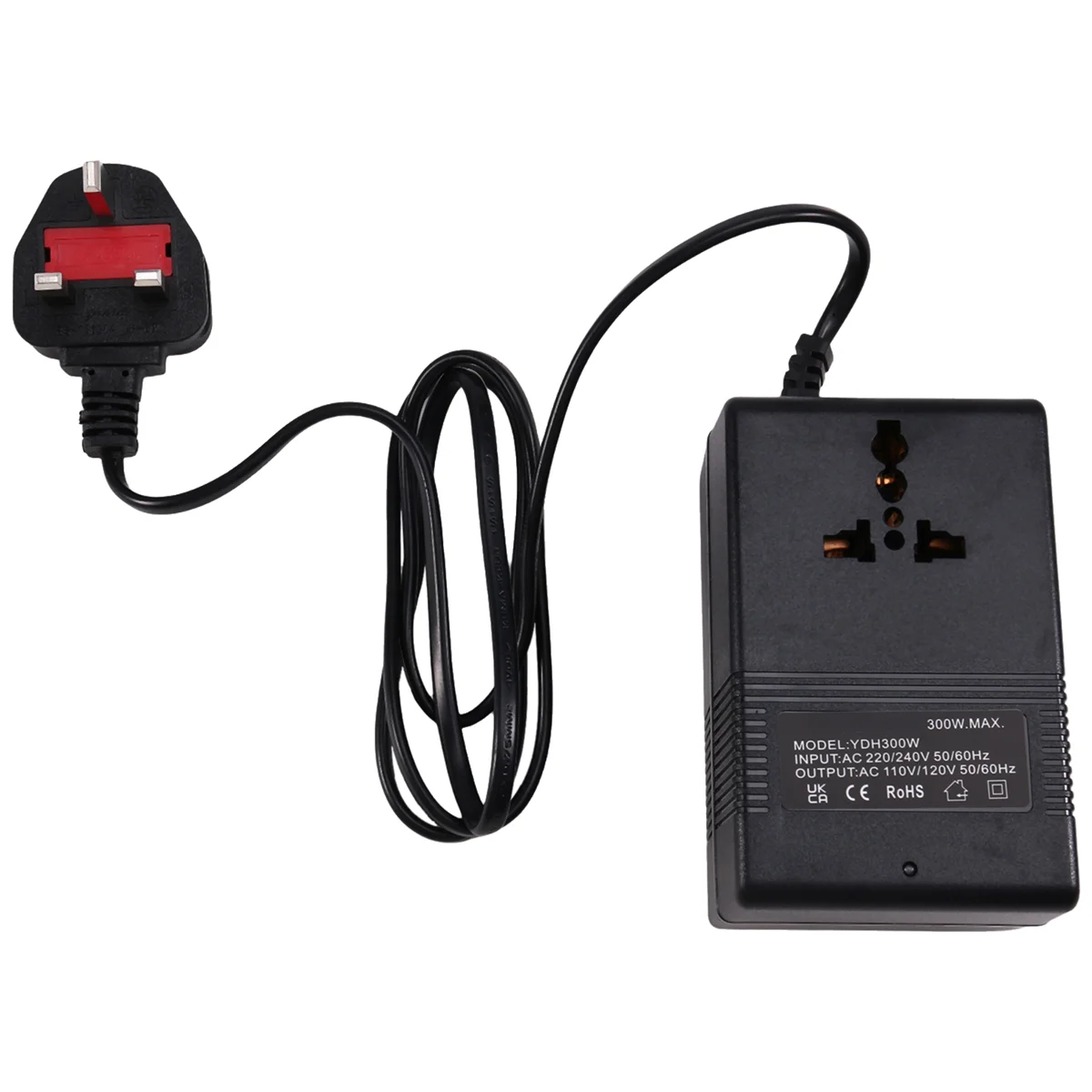 

A002 Преобразователь напряжения 300 Вт Трансформатор 220 В до 110 В Понижающий трансформатор 110 В до 220 В Дорожный адаптер Инвертор с вилкой Великобритании