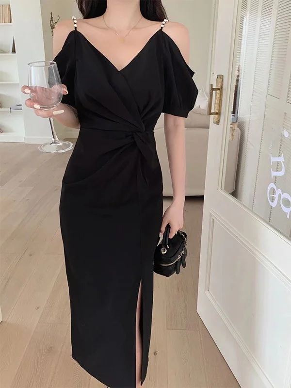 

Большие размеры V-Ne с запахом на талии, летняя новая женская длинная юбка для похудения трапециевидной формы с силуэтом для поездок на работу, корейский Sle