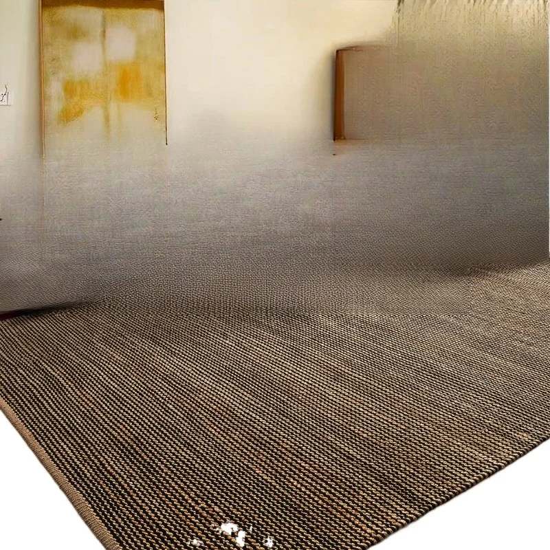 Imported hand-woven jute living room carpet, medieval weaving glue-free retro