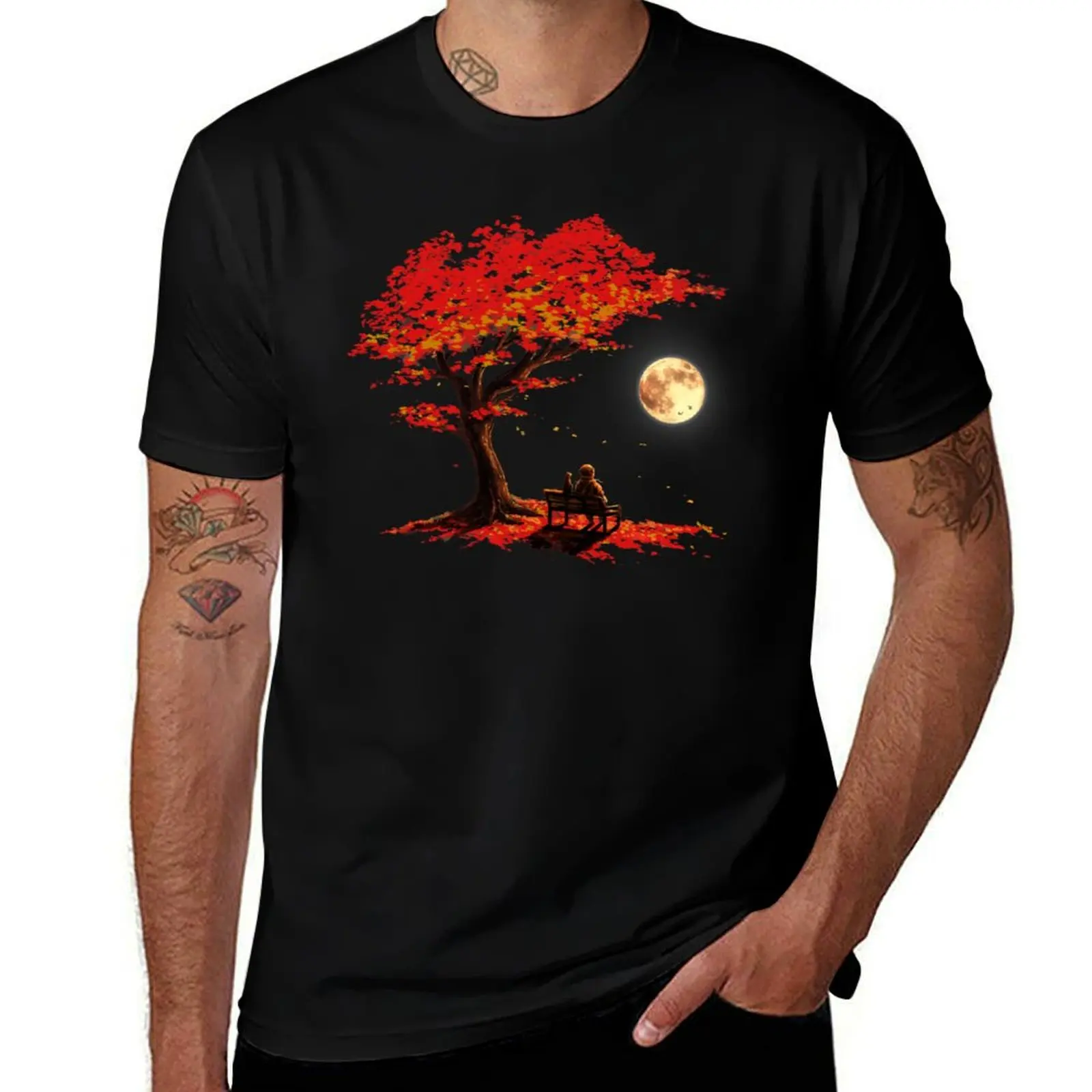 

Autumn Moon T-Shirt t shirts for man cotton soft printed t shirts for man T-Shirt
