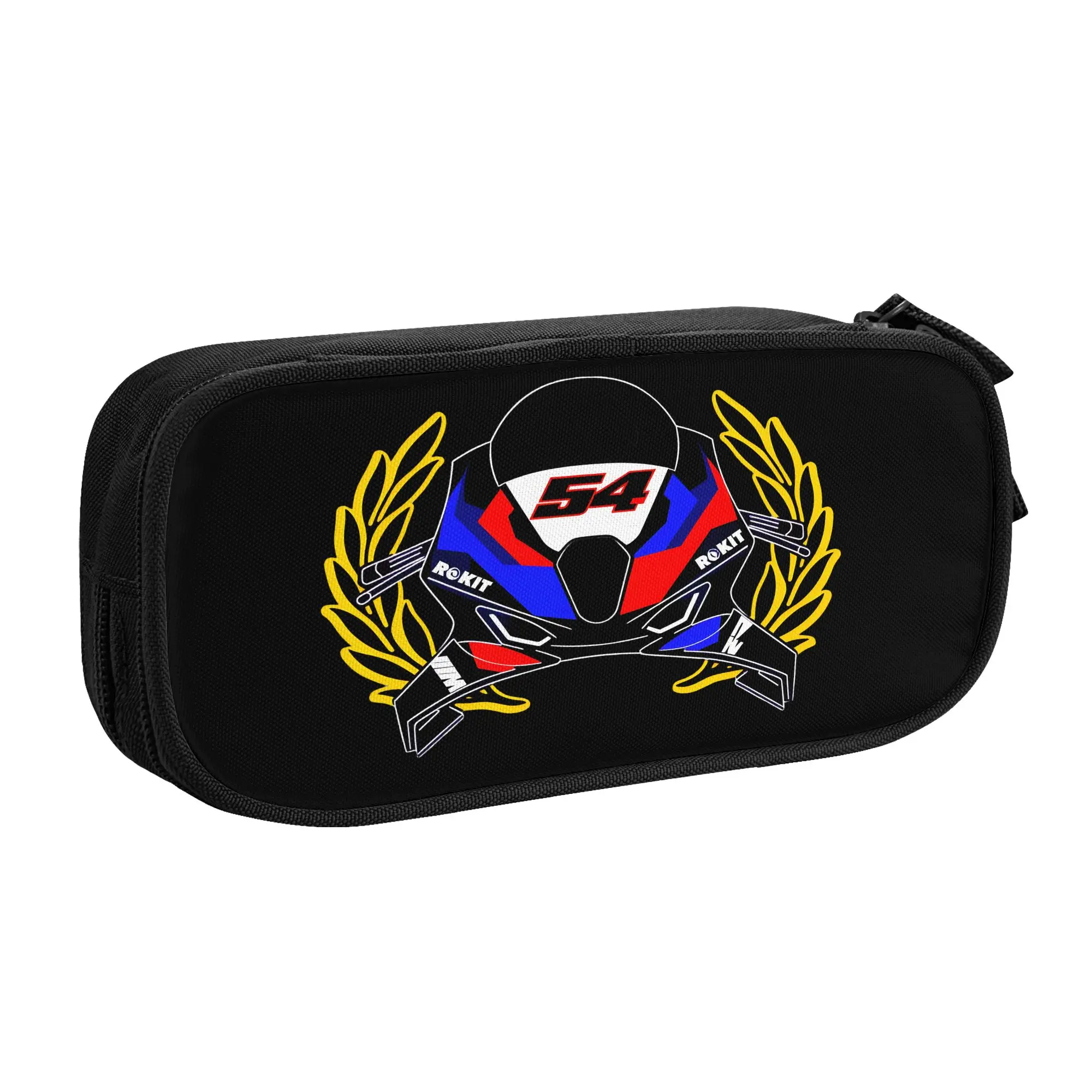 Turkish Motorcycle Toprak Razgatlioglu 54  Kawaii Pencil Cases Girl Boy Big Capacity  Pencil Box Students Stationery