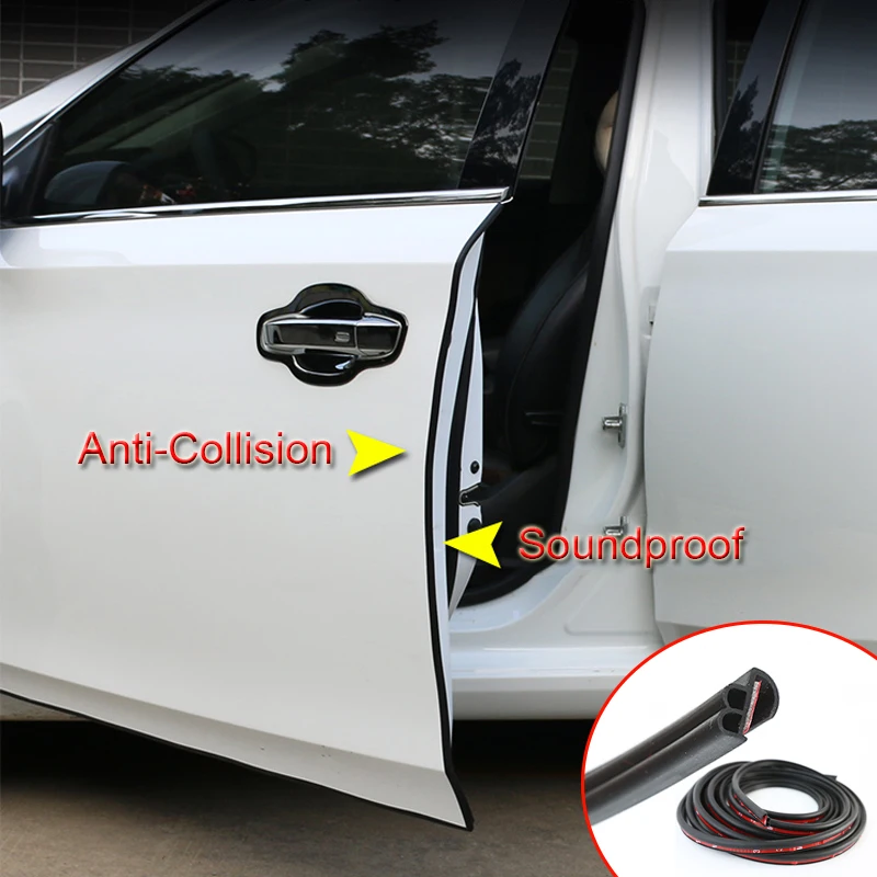 Anti-collision Strip 5/10/16M Car Door Scratch Protector Trim Edge Sealing Guard For Car Hood Trunk Noise Insulation Accessories