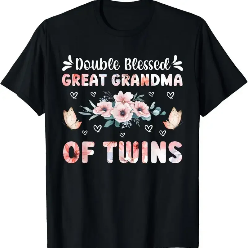 Double Blessed Twin Great Grandma Of Twins T Shirt