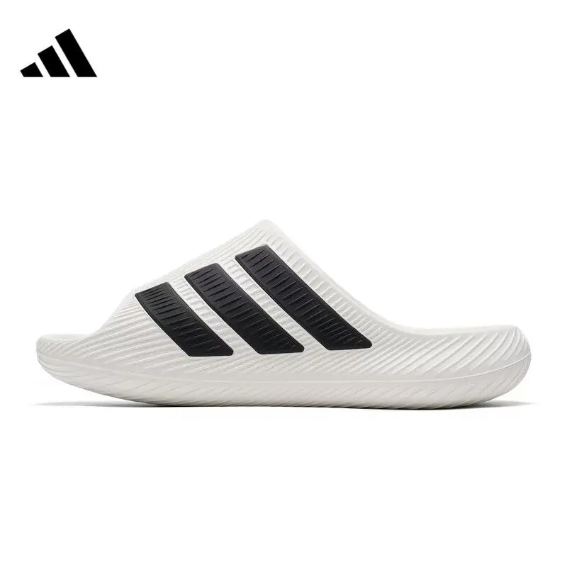 2026 adidas KI0055 Black Slides EVA Cushion Comfortable Non Slip Summer Beach Slippers