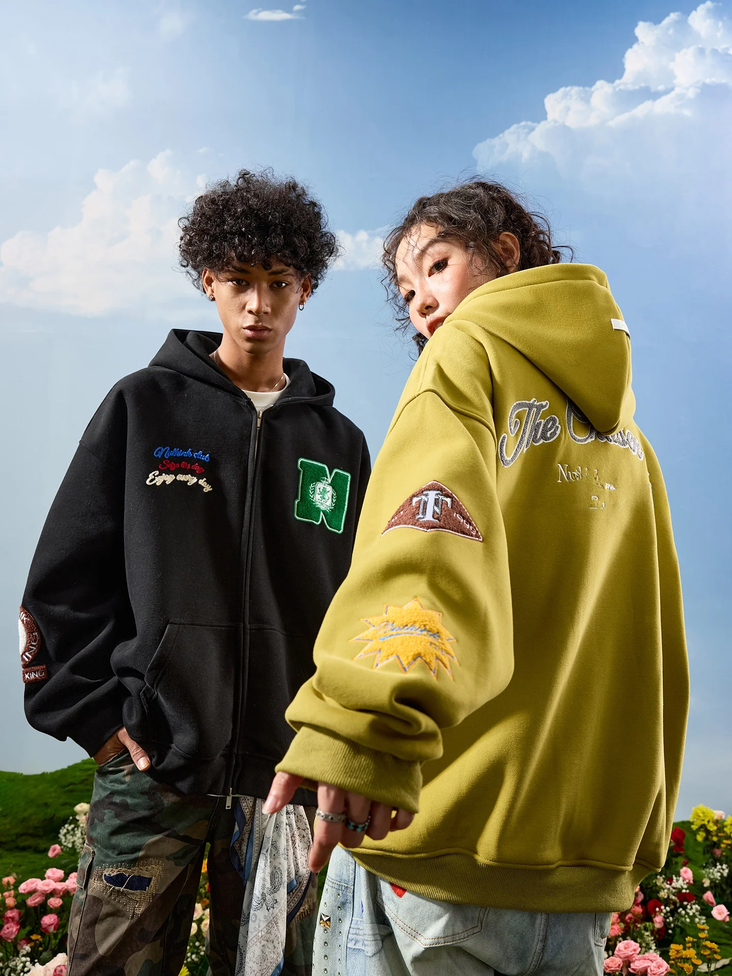 

Толстовка Nuthink American Sle Heavyweight на молнии с подкладкой из флиса, весенняя, комфортная, из смесового хлопка и полиэстера