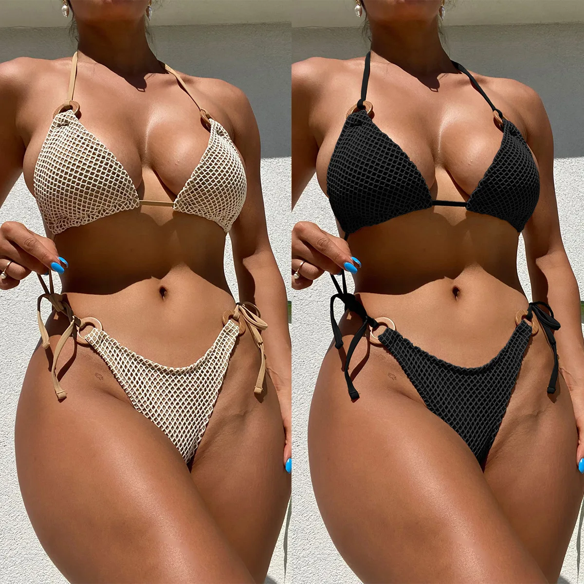 

Luxury 2 pcs Slipt Halter Bikini ,bikinis sets woman 2024 ,Luxury Design Swimsuit Bikini Befree Body Two piece Beach Travel Wear