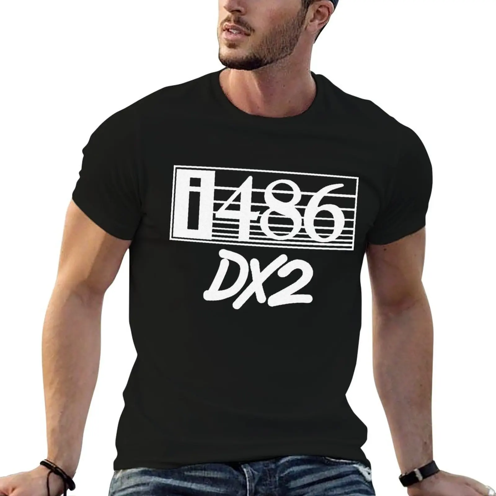 

Intel i486 DX2 Logo T-Shirt man t shirt designer funny t shirts dark humor T-Shirt