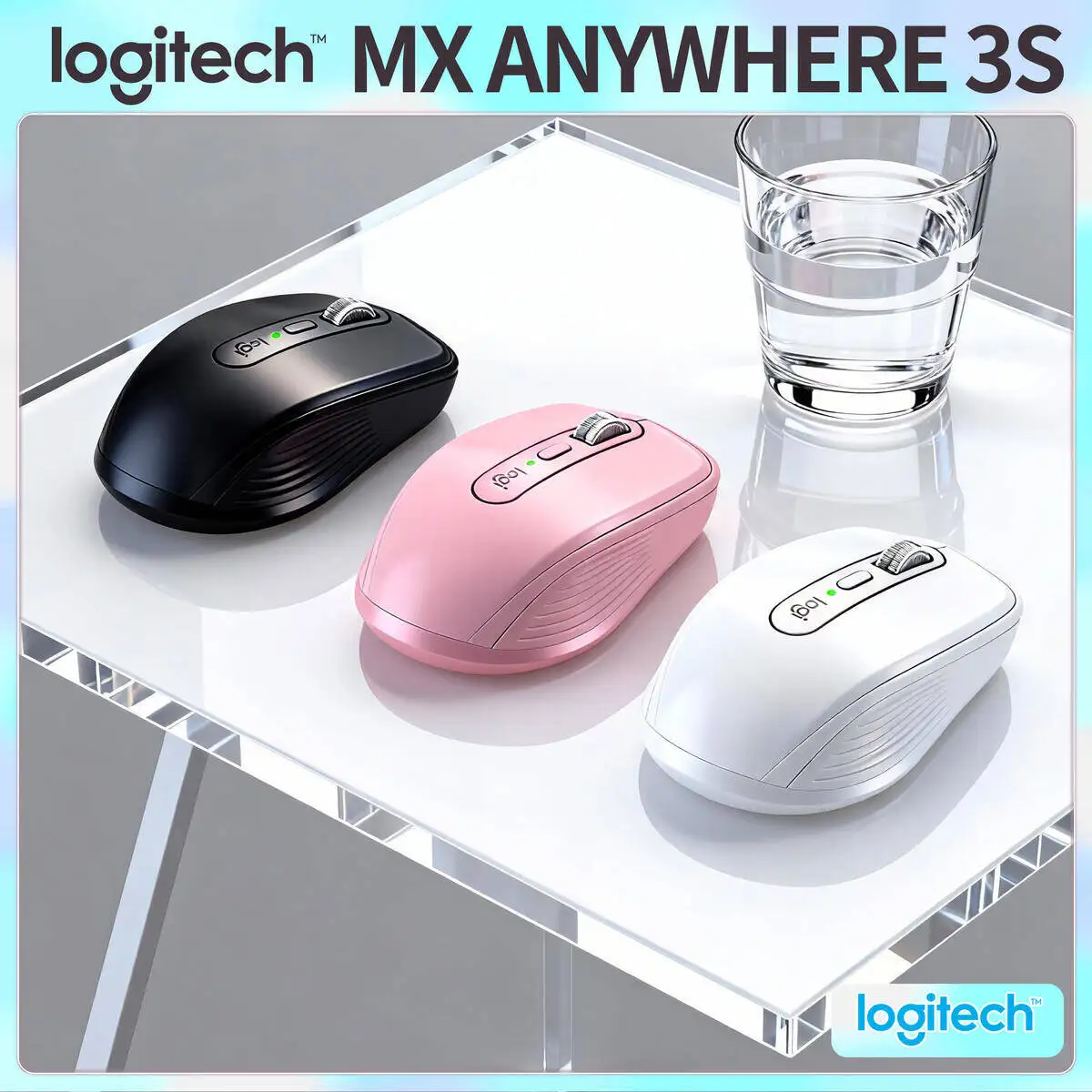 

Logitech MX Anywhere 3S Wireless Mouse for Business Trip Compact Rechargeable Multi-OS Support
