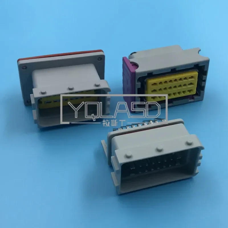 1 Set 24 Way FCI 211PC249S8005 HCCPHPE24BGYB90F AC Assembly Auto ECU Connector PCB Socket Grey Plug For Cars Parts