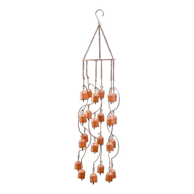 Iron Cup Rain Chain Hanging Water Guide for Roofline Gutter Outlet and Porch Use with Cascading Cup Design for Home 87HA