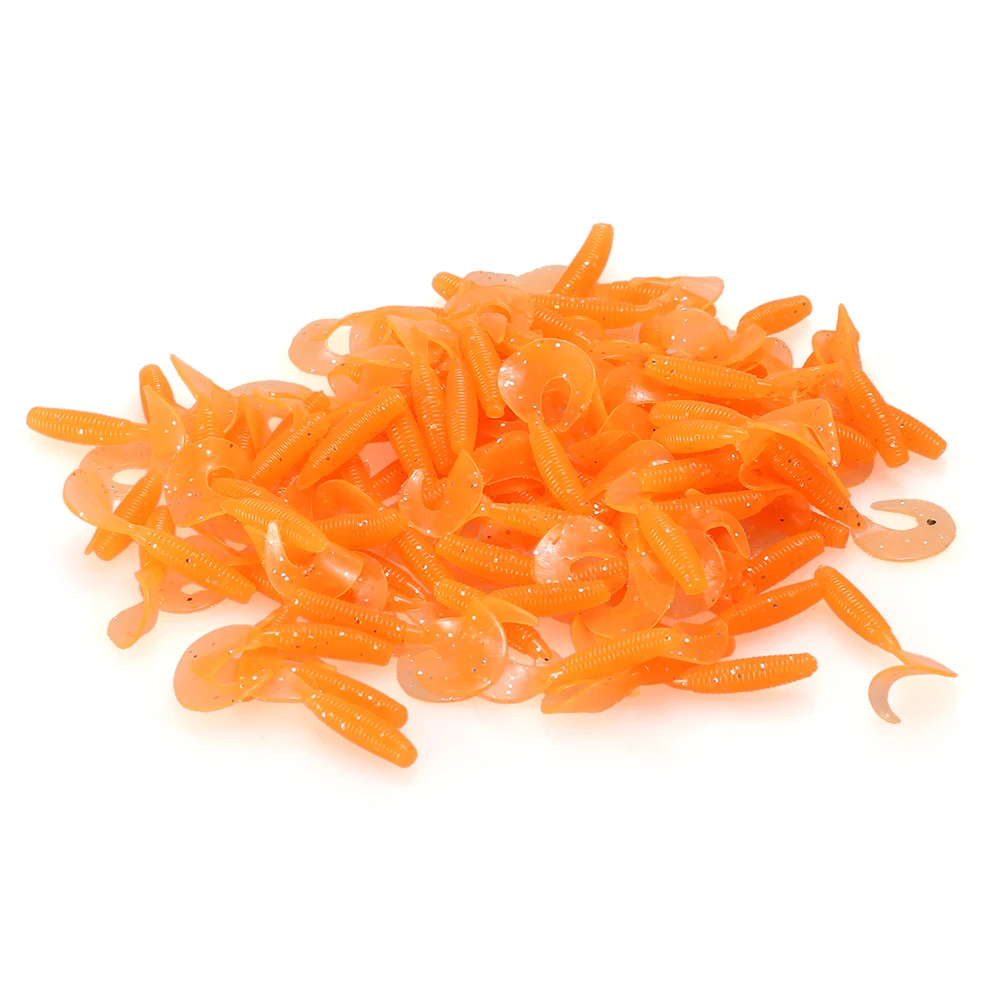 100pcs Fishing Lures 4cm 0.4g Artificial Wobblers Silicone Bait Grub Worm Lure Pike Bass Soft Lures Carp Fishing Accessories image 6