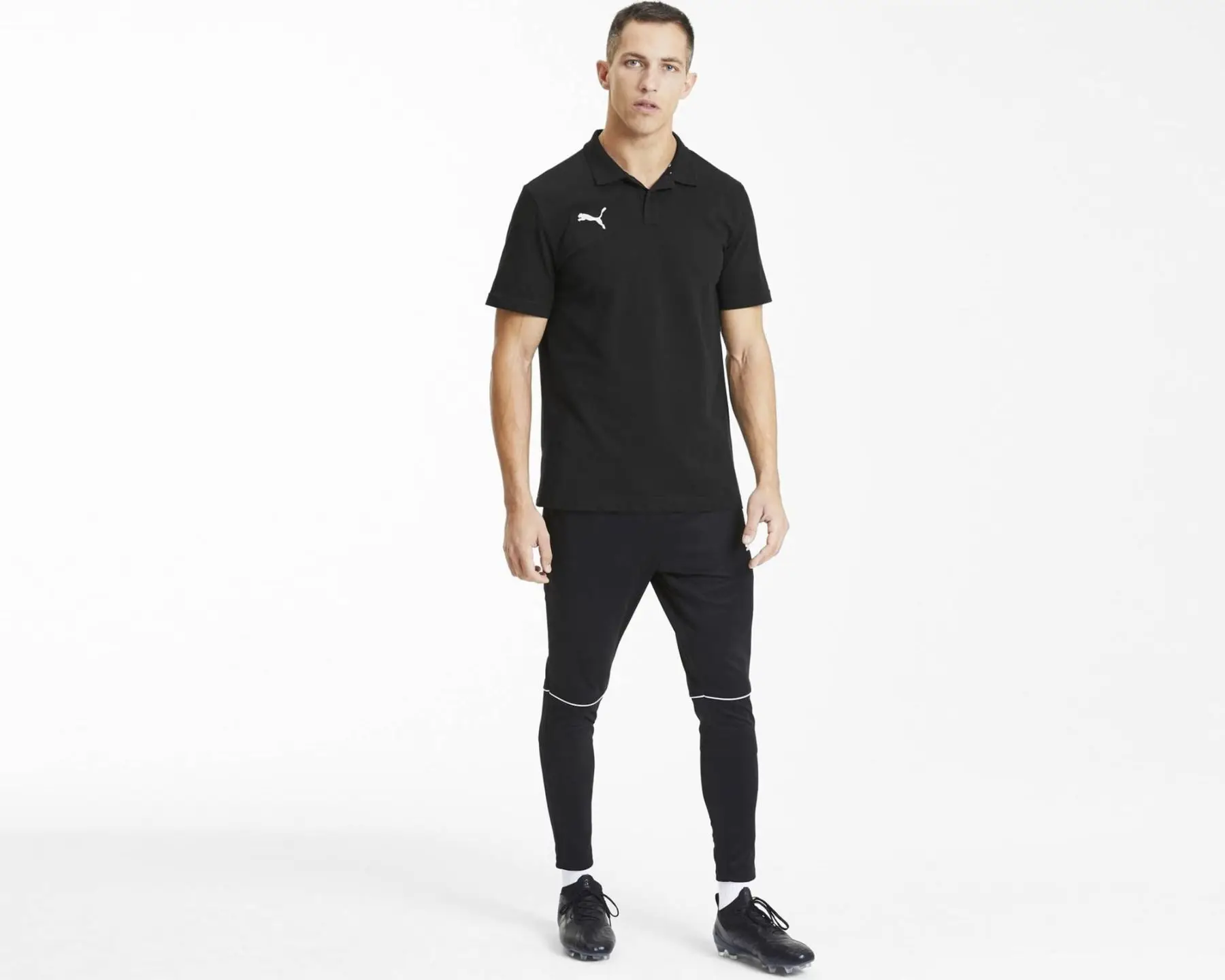 Puma Original Polo T-shirt Dress Shirts Running Gym Men Casual Short-Sleeved Slim Compression Sports Fitness Quick