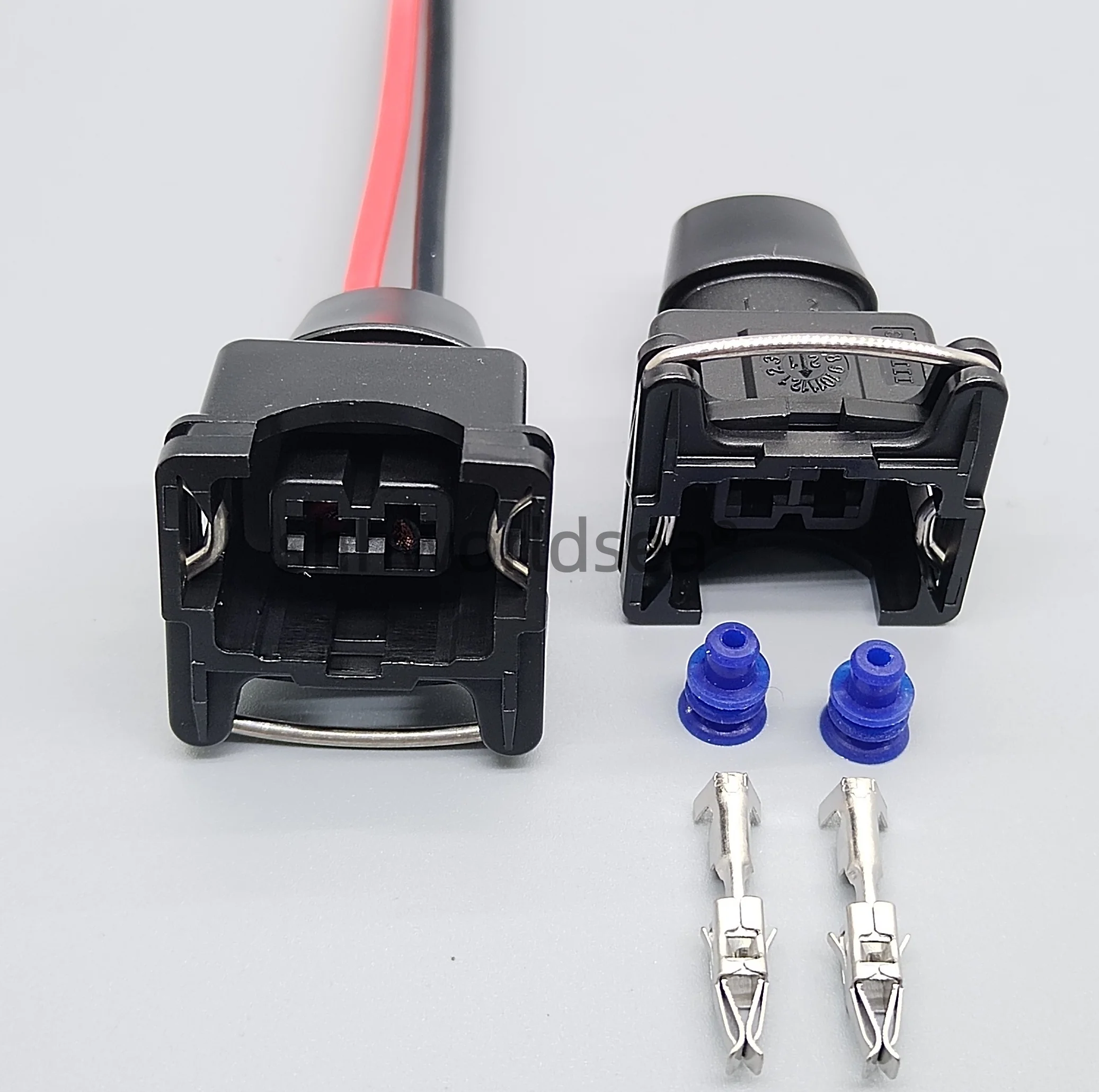 shhworldsea Automotive 2 Pin 3.MM EV1 827551-3 828657-3 Fuel Pump Injector Harness Connector