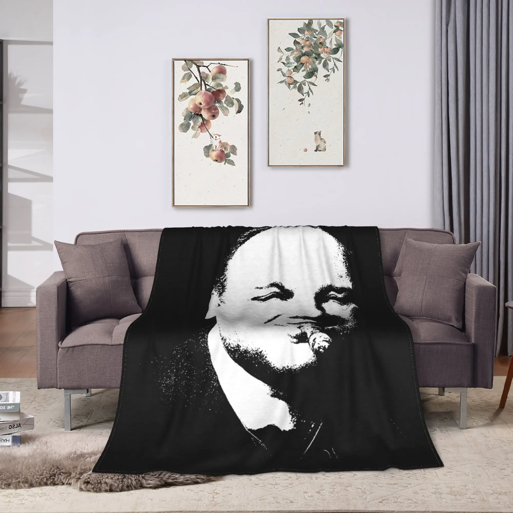 Tony Soprano For Fans Crime Drama Tv Soft Blanket Travel Plush Throw Blanket Funny Couch Chair Flannel Bedspread Sofa Bed Cover
