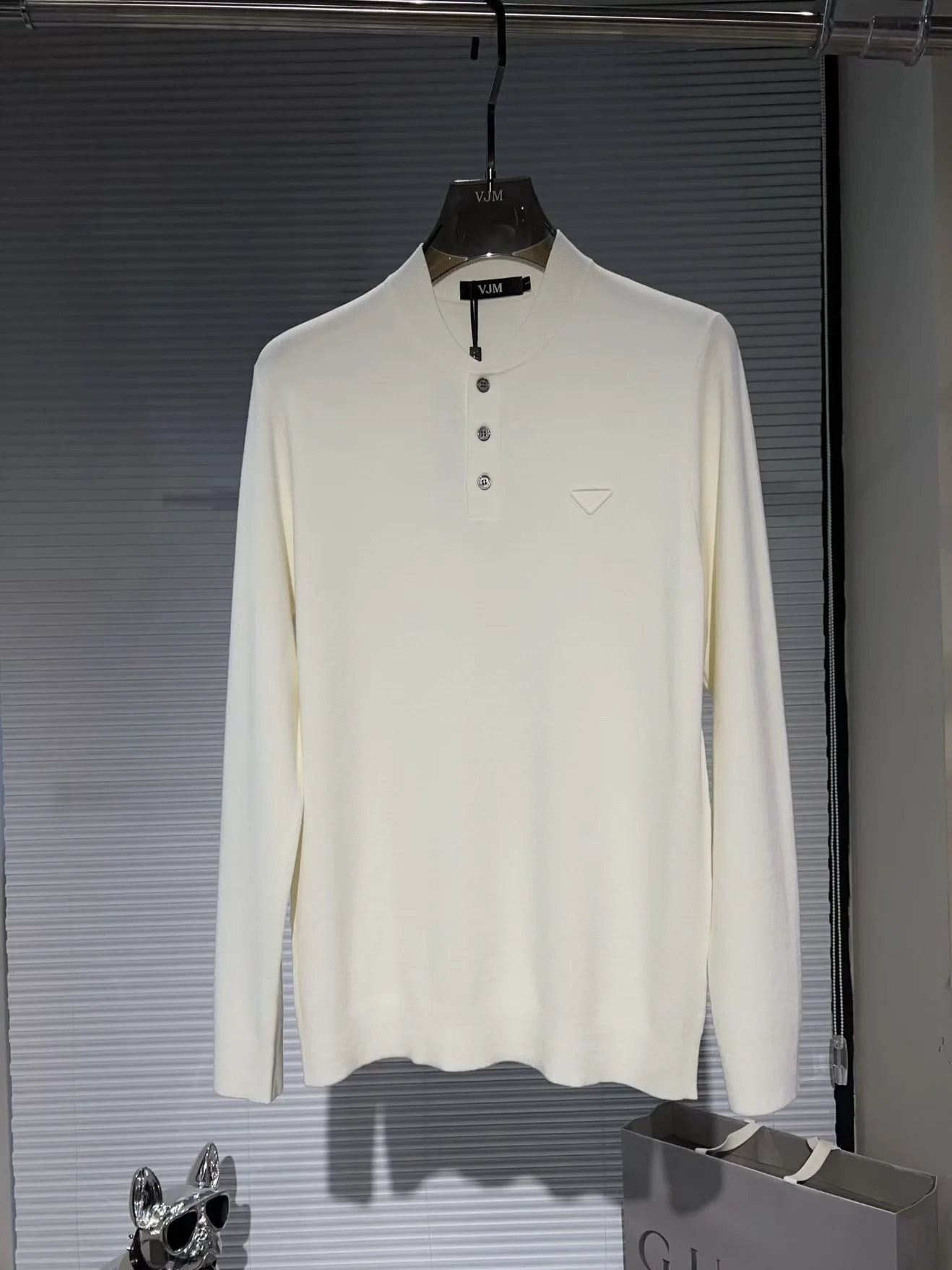 

High-End Men's Thi Knitted Wool Sweater Button Collar Warm Winter Faion Casual Long Sve Pure Color Knitwear Base irt